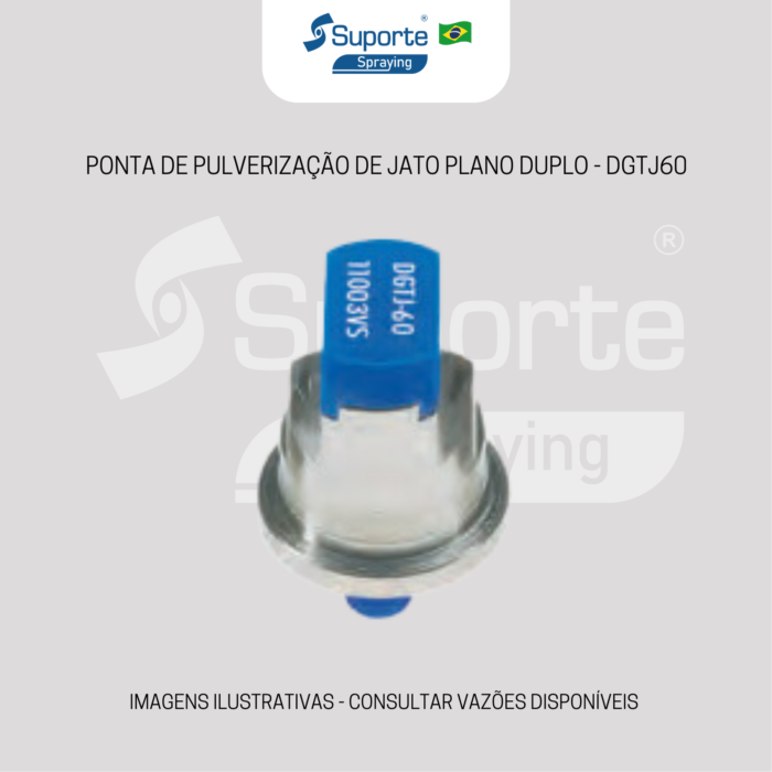 PONTA DE PULVERIZAÇÃO DE JATO PLANO DUPLO - DGTJ60